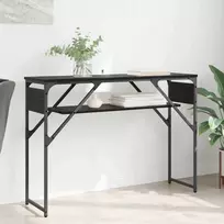 KonsolinisStaliukas Juodas ąžuolas 105x30x75cm Apdirbta mediena