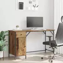 Kompiuterio stalas su stalčių Senovinis medis 131 x 48 x 75 cm