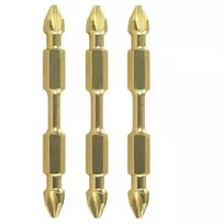 3 Pozidriv dvigubų smūginių antgalių rinkinys PZ2/65mm, IMPACT GOLD MAKITA [B-45222]