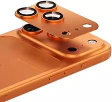 Benks Apsauginis stiklas Glass Warrior Metal Integrated Lens Protector (C070) skirtas Apple iPhone 17 Pro Max (lens 3 vnt) oranžinės spalvos