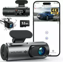 WOLFANG 4K vaizdo registratorius su priekiniu ir galiniu vaizdu