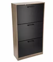 Batų spintelė Jumi, 113x60x24 cm, ruda/juoda