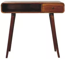 Artisan Furniture Lenktas Riešutmedžio rašomasis stalas
