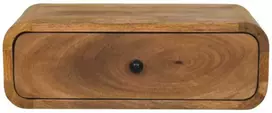 Artisan Furniture Avora sieninis mango medienos naktinis staliukas su stalčiumi, ąžuolo atspalvio