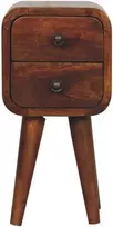 Artisan Furniture Lenktas Riešutmedžio Mini naktinis staliukas