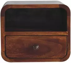 Artisan Furniture Lenktas Riešutmedžio Mini naktinis staliukas