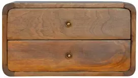 Artisan Furniture Lenktas Riešutmedžio naktinis staliukas