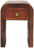 Artisan Furniture Lenktas Riešutmedžio Mini naktinis staliukas
