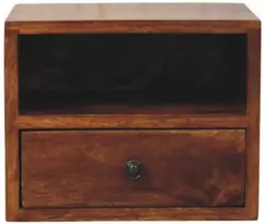 Artisan Furniture Riešutmedžio naktinis staliukas su 1 stalčiumi