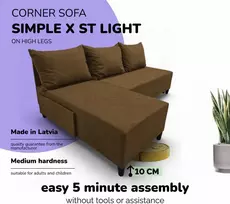 Meb Podrez Kampinė išskleidžiama sofa-lova St Light, Podrez, ruda