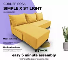 Meb Podrez Kampinė išskleidžiama sofa-lova St Light, Podrez, geltona