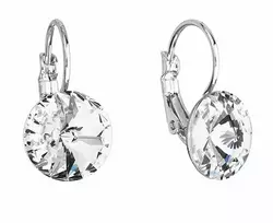 Evolution Group Blizgantys kabantys auskarai su Swarovski kristalais 51002.1