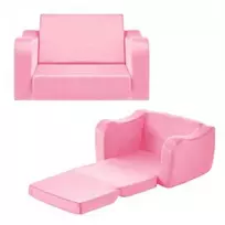 Vevor Sulankstoma vaikiška sofa 2-in-1, rožinė