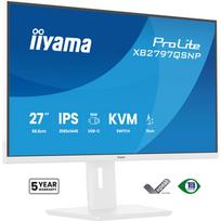 Iiyama ProLite XB2797QSNP-W1 (68.5 cm (27 coliai), White, QHD, IPS, HDMI, DP, USB-C, USB-Hub, Daisy Chain, KVM) | XB2797QSNP-W1 | 4948570125951