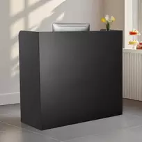 Vevor Juodas stačiakampis registratūros stalas