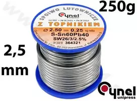 Toya Sa Poland Lydmetalio viela Ø 2,50mm. 250g su fliusu (76823)
