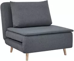 Fotelis Aosom Miegamoji kėdė, 3-in-1 reguliuojama atlošo padėtis, 95x90x80 cm, pilka, audinys