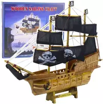 Kolekcinis dekoratyvinis piratų laivo modelis, 33x29 cm, juodas