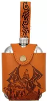 Metalinė gertuvė odiniame dėkle, 167 ml