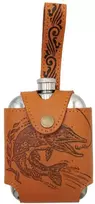 Metalinė gertuvė odiniame dėkle, 167 ml