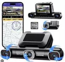 AZDome M660 2K 1440p + 3x 1080p, GPS, Wi-Fi, 128GB, valdymas balsu - vaizdo registratorius su keturiomis kameromis