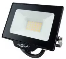 Eco Light LED prožektorius IP65 Ecolight 20W 3000K 1800Lm juodas