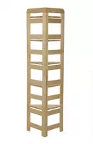 Wamar 5-lygių medinė kampinė lentyna Berdo 344x340x1592mm pušis