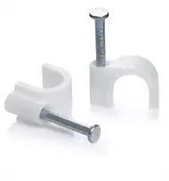 Apvalios kabelių tvirtinimo kabės 4mm/25vnt. baltos