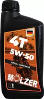 Sintetinė alyva keturtakčiams motociklų varikliams Molzer 1L/5w50 SL/JASO MA2