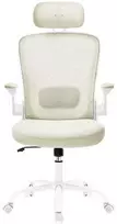 Songmics Ergonominė biuro kėdė su tinkleliu, kapučino spalvos