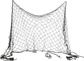 Tīkliņi Bottari, 150 cm x 60 cm, melna krās.