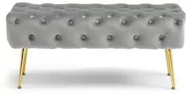 Pufas Domoletti AHANU, pilkas, 100 cm x 45 cm x 40 cm