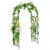 Promotions Sodo arka pergolė grotelės 120x56x220 cm juoda metalas