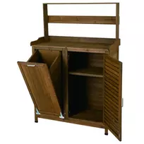 Promotions Sodininko suolas 100x38x118 cm rudas, medinis, su laikymo vieta