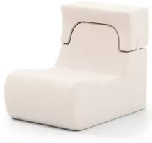 Sofa Promotions Grindų kėdė 95,3x64,8x81,3 cm smėlio spalvos