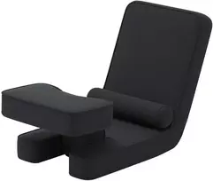 Promotions Grindų kėdė, sulankstoma tinginio sofa žaidimams, 84x50x67 cm, juoda, reguliuojama atlošo padėtis