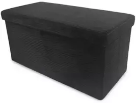 Pufas Domoletti Mateo, juodas, 38 cm x 38 cm x 76 cm
