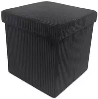 Pufs Domoletti Maeo, juoda, 38 cm x 38 cm x 38 cm