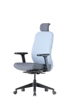 Up Up Athene ergonominė biuro kėdė Juoda, Pilkas + Mėlynas audinys
