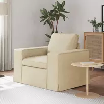 Fotelis Sofa Kreminė 102 x 80 x 82 cm Metalas