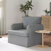 Fotelis Sofa Šviesiai pilka 142 x 80 x 85 cm Metalas