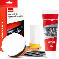 Rankinis priekinių žibintų poliravimo rinkinys + UV apsauga AMIO-04793