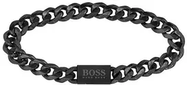 Hugo Boss Modern Juodas Steel Chain Link Bracelet 1580145