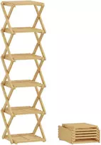 Aosom Batų lentyna, 30x29x108 cm, Natūrali, Bambukas