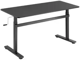 LogiLink rankiniu būdu reguliuojamas sėdimo-stovimo stalas EO0027 | Ergonomiškas | Aukščio reguliavimas 70-117 cm | Didžiausias apkrovos svoris 40 kg | Juodas