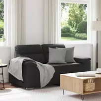 Dvivietė sofa, juoda, 160x81x84 cm, dirbtinė oda