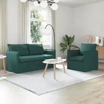 Sofa Sofos komplektas 2 pcs Tamsiai žalia 156 x 82 x 85 cm Audinys
