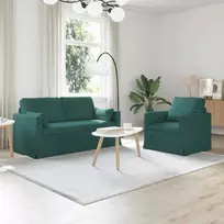 Sofa Sofos komplektas 2 pcs Tamsiai žalia 158 x 78 x 80 cm audinys