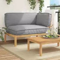 Sofa Sofos komplektas Pilka 133 x 92 x 69 cm Kietos akacijos mediena