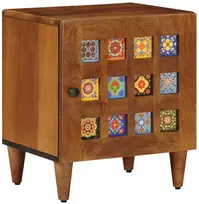 Šalia lovos spintelė Ruda 40 x 33 x 46 cm Kietas mango medis